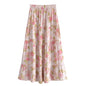 Boho Queens Women Two Piece Suit Outfits Strap Sleeveless Tops Bohemian Drawstring Maxi Skirts 2 Pieces Rayon Cotton Sets