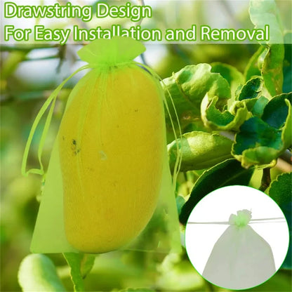 Reusable Drawstring Plant Protection Net Bags Garden Pest Proof Cover For Fruit Trees Vegetables Grapes Strawberries Berries