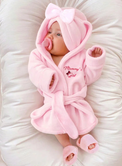 Newborn Photography Props Bathrobes Bath With Belt Shower Cap Outfit Photo Props for Infant Boys Girls Shoot  Accessories-HD