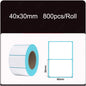 Width 40/50/60/70/80/90/100mm Self-Adhesive Stickers Shipping Thermal Label Barcode SKU Label Price Tag no Carbon Band Required