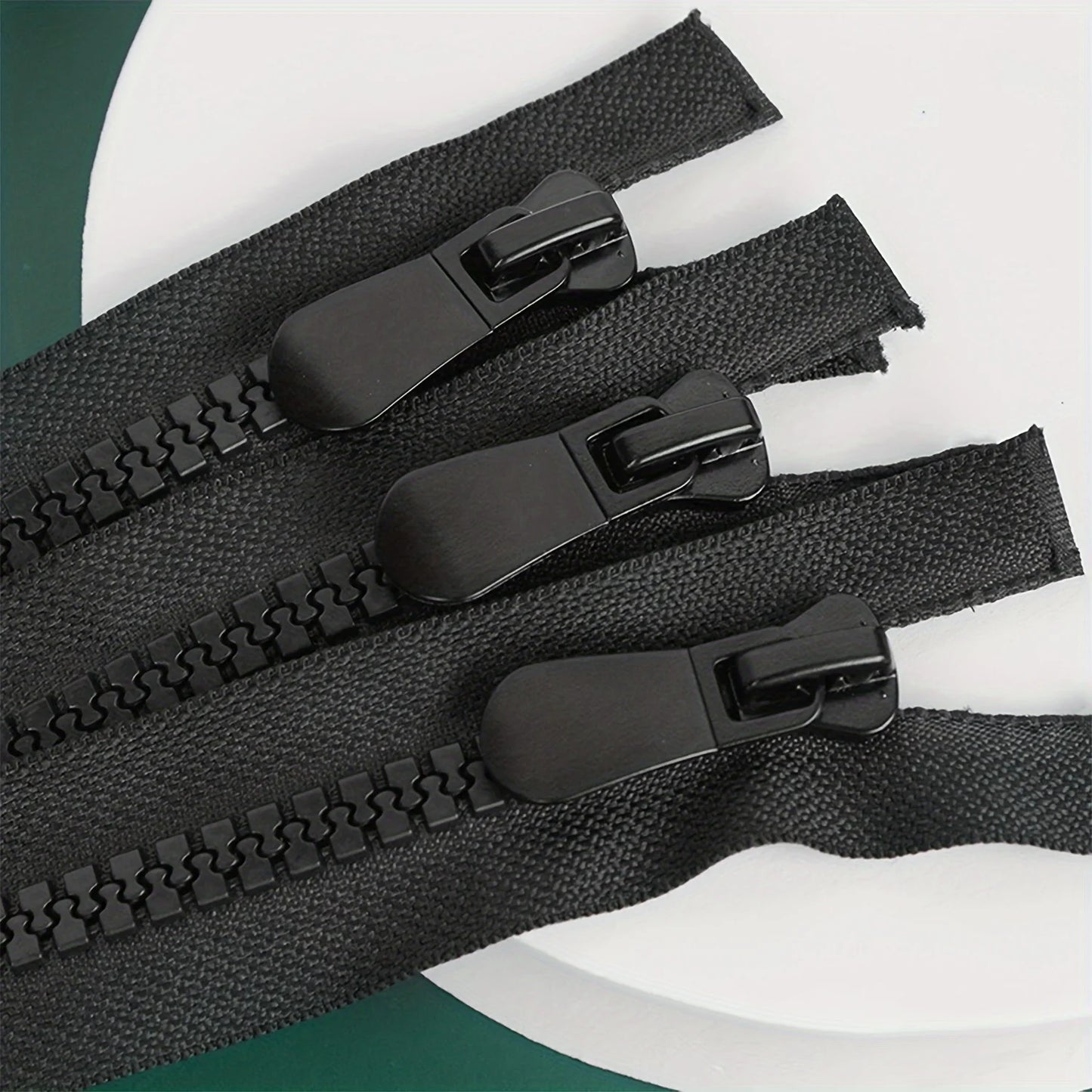 1pc Nr. 10 Harz Doppelt Offener Schwanz Reißverschluss Gewöhnliche Zähne Kleidung Jacke Daunenjacke Streifen Reißverschluss Exte