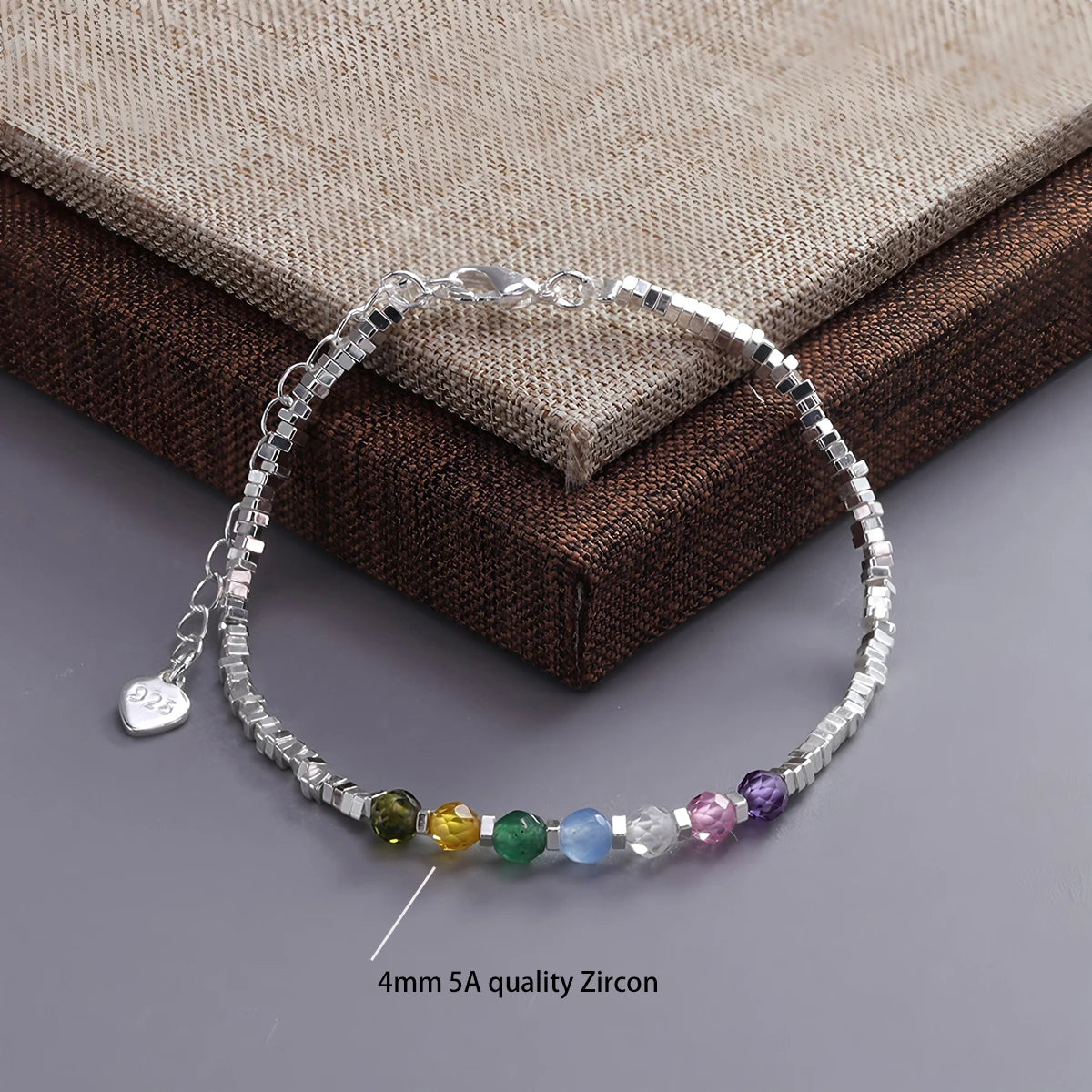VENTFILLE 925 Sterling Silver Line Extremely Fine Bracelet for Women Love Haert Bead Korean Ins Sweet Jewelry Gift Dropshipping