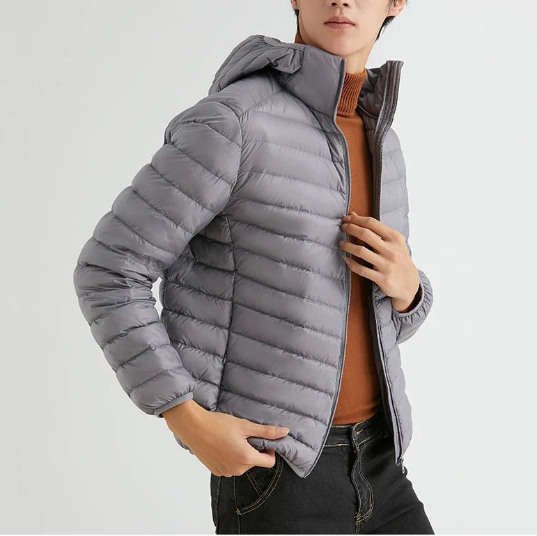 Man 90% Duck Down Hooded Jacket Winter Autumn Coat Men Ultra Light  Jackets Warm Outwear Parkas Outdoors Campaign Clothes