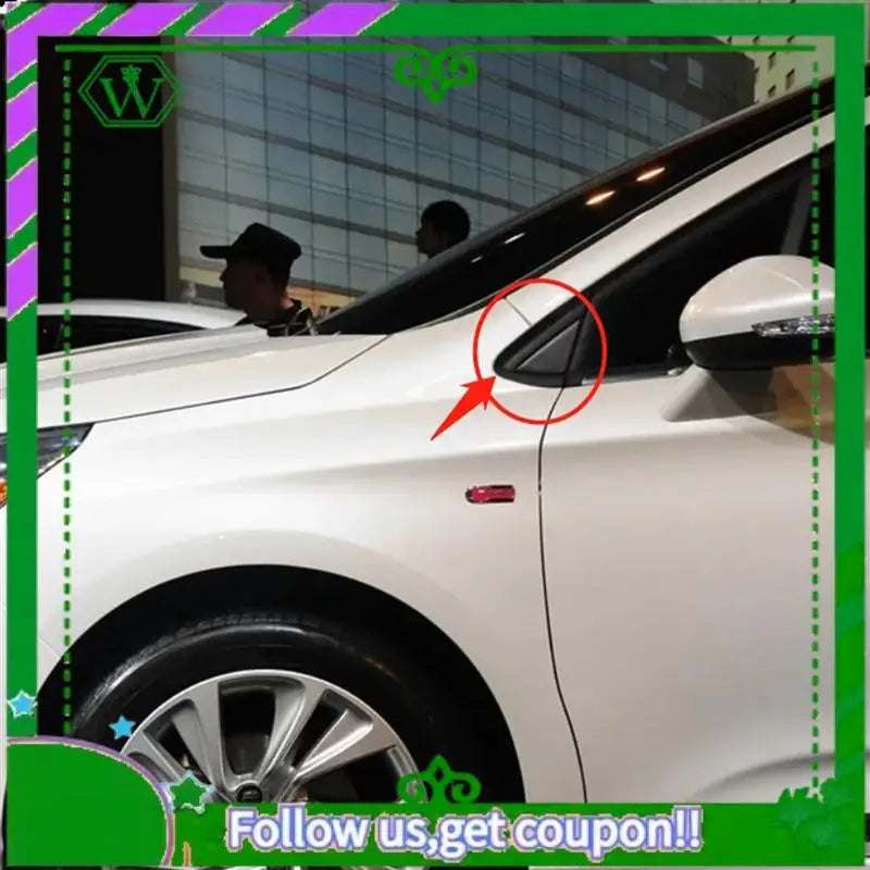 AC34-Car Front Left&Right Window Triangle Plate Side Mirror Corner Triangle Garnish Cover Panel For Citroen C4 C4L 2012-2015