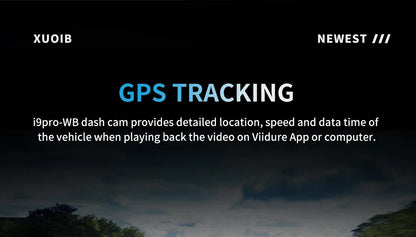 XUOIB I9pro-WB 4CH 360° Dash Cam 4'' Touch Screen 4K/2K Front for Car DVR Camera 24H Parking Mode GPS WiFi Recorder Night Vision