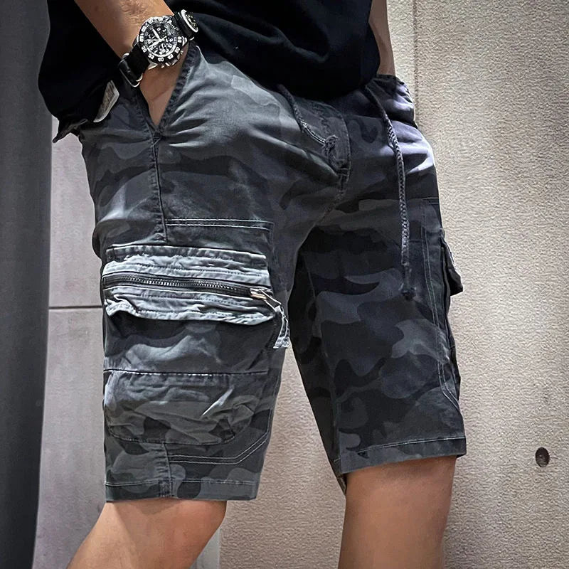New Summer Men Cotton Cargo Camouflage Shorts Men Clothing Casual Breeche Bermuda Beach Jogger Shorts Male Hot Dropshipping
