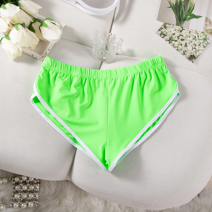 Sexy Running Elastic Sport Shorts Men's Summer Shorts Hot Pants Bar Nine Points Slim Fit Cotton Milk Silk Men's Fashion