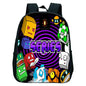 16 Inch Angry Geometry Dash Backpack Boys Girls Bookbag Cartoon Game Kids Kindergarten School Bags Toddler Childcare Backpack