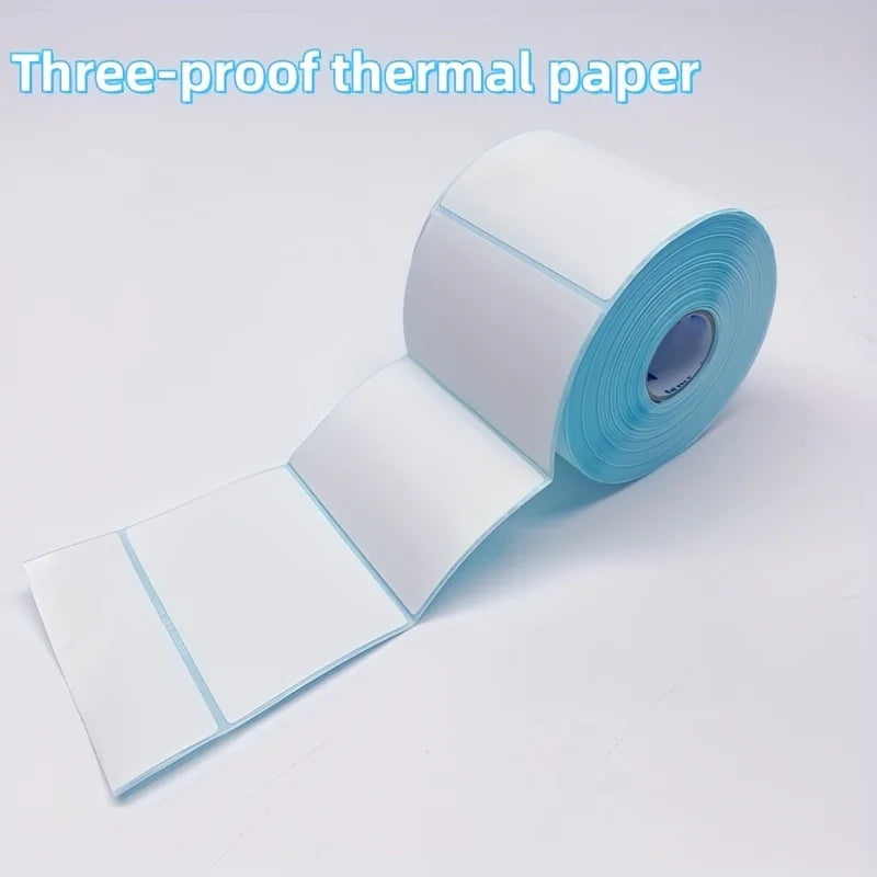 Thermal Paper Label for Warehouse & Logistics - High-Quality Adhesive Labels with Pre-Drilled Holes, Durable Blue，70*40mm