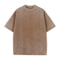 Cotton Short Sleeved T-shirt Summer Round Neck Loose and Base Shirt for Men Women Basic Tee