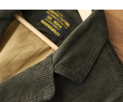 Heavyweight corduroy casual blazer for men American retro Ame Kaji loose jacket