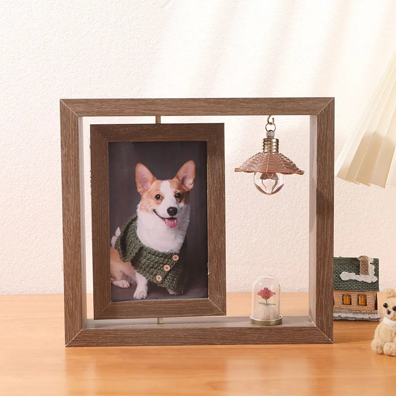 Pet Memorial Frame Custom Photo Keepsake CatDog Hair Collectible Memory Display Table Personalized Remembrance Pet Loss Souvenir