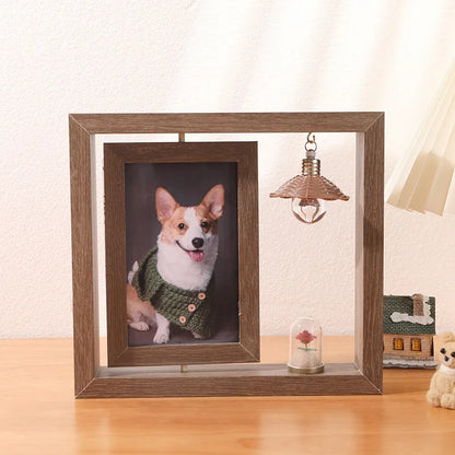 Pet Memorial Frame Custom Photo Keepsake CatDog Hair Collectible Memory Display Table Personalized Remembrance Pet Loss Souvenir