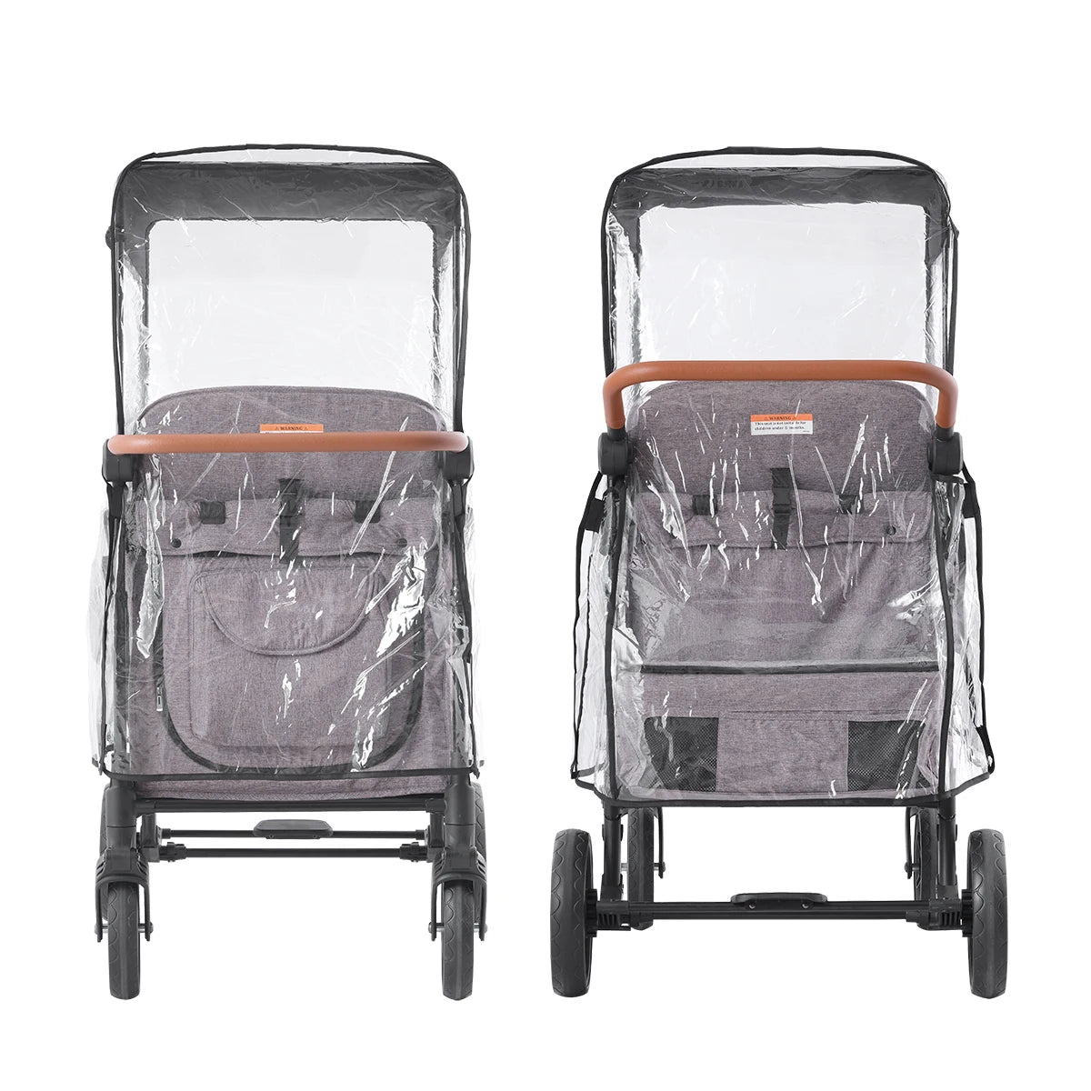 Stroller Wagon Raincover for W4 Original Lightweight Quad Stroller Raincover Compatible with WONDERFOLD W4, Windproof Protection