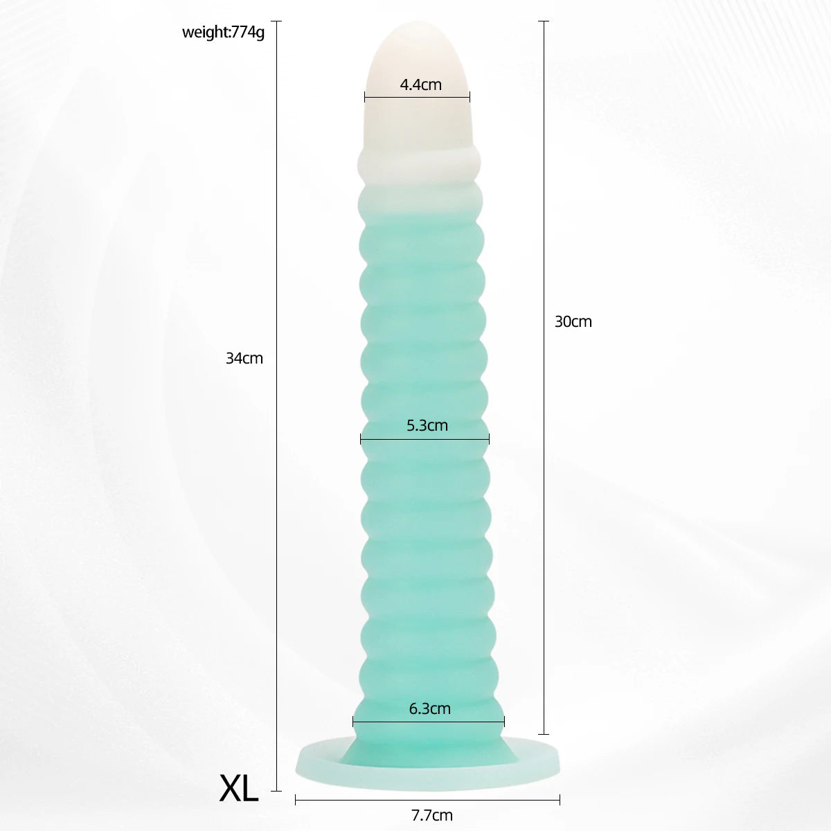 Adult Erotic Sex Toys Gradient Pink Anal Plug Dildo Massager With Threaded Design Strong Suction Cup Extra Long Anal Butt Plug