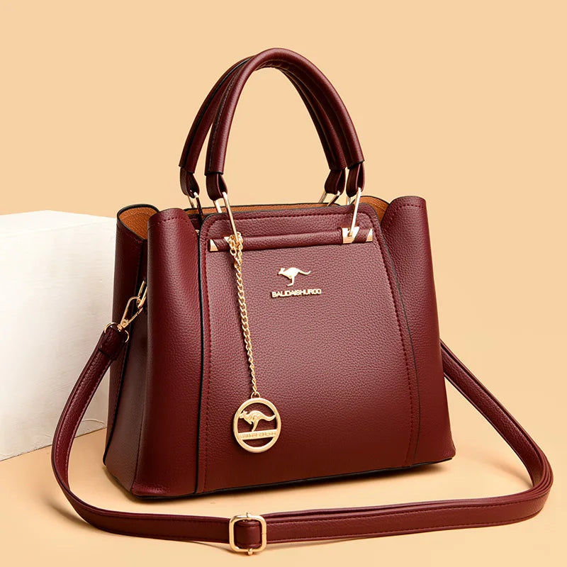 2026 Luxury Women Designer 3 Layers Shoulder Crossbody Sac Ladies Large Capacity Leather Handbags Shopper Brand Messenger Totes