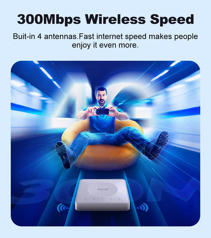 4G LTE Router WiFi 6 SIM Card Modem Support 32 Device Connections Mobile Wireless Router Typc-C Interface for Asia Africa Europe
