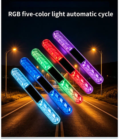 Car doors, electric motorcycles, anti scratch and anti-collision strips, solar warning and anti rear end collision lights, no wi