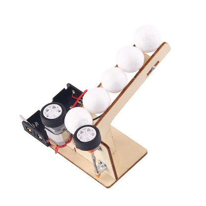 DIY STEM Automatic Ball Serve Machine Kinetic Energy Transfer Experimental Pole Science Education Toy Educational Teaching Prop