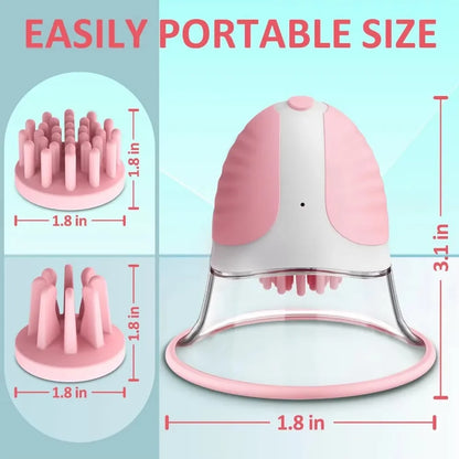 Breast Enhancement Sucking Vibrator Rotating Vacuum Pump Bra Sucker AV Breast Massager Female Nipple Stimulation Masturbator
