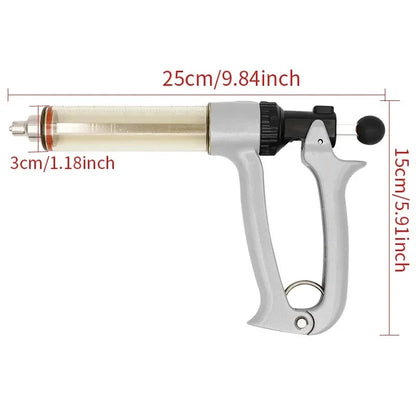 25/50ml Semi-Automatic Veterinary Continuous Syringe Animal Injection Adjustable Vaccine Syringe for Livestock Cattle Sheep