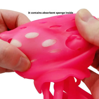 Baby Bath Toys Sponge Water Absorbing Octopus Squeezing Stress Relief Toys Summer Swimming Play Water Bath Toy for Children