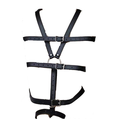 BDSM Bondage Women Garter Set Leather Cage Bra Mesh Harness Sexy Woman Toadette Costume Sexy Goth Fetish Lingerie Sex Adult Game