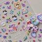 Collage Text English Letter Musical Note Star Graffiti Colorful 5D Love Heart Bowknot Nail Art Sticker Adhesive Manicure Decals