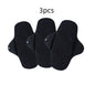 3Pcs Black Pure Cotton Reusable Menstrual Pads Reusable Sanitary Waterproof  Cloth Pads For Heavy Flow Large Sanitary Pads Set