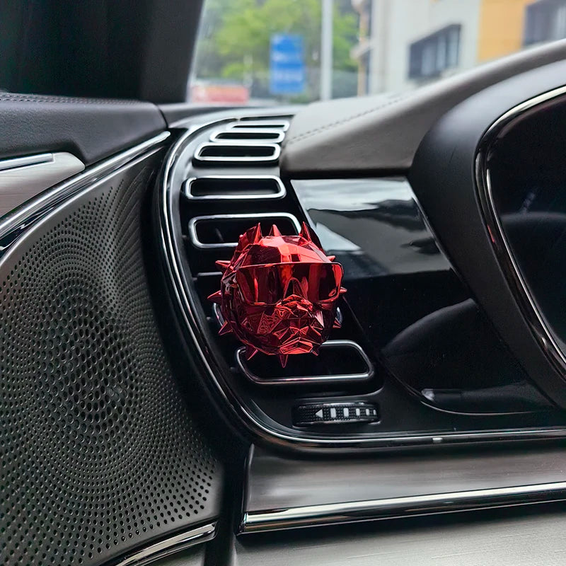 NO PERFUME Bulldog Air Freshener Car Perfume Car Decoration Auto Geur Clip Bulldog Fragrance Scent Parfum Voiture Car Diffuser