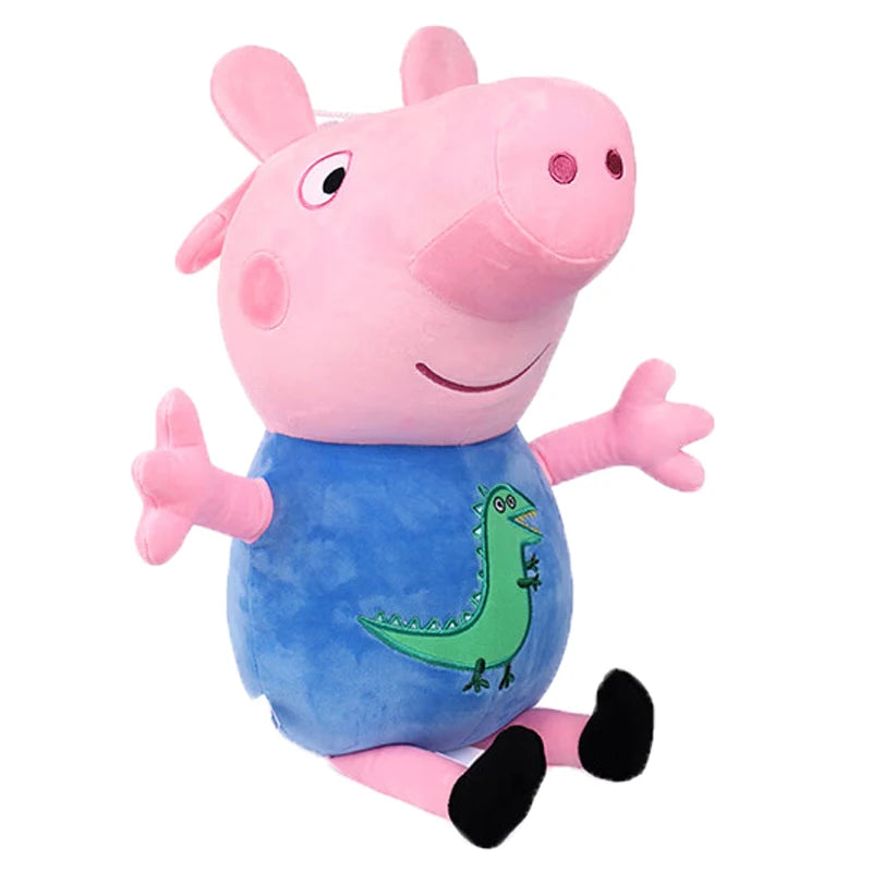 16-19CM Genuine Peppa Pig Bundle pocket 8 Friends Daddy Mammy Peppa George Plush Bahs Stuffed Dolls Pajamas Peppa Kids Gift
