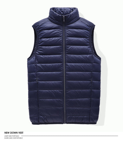 Men's Sleeveless Puffer Jacket 2023 New Autumn Spring Lightweight Water-Resistant Packable Men Down Vest Coat