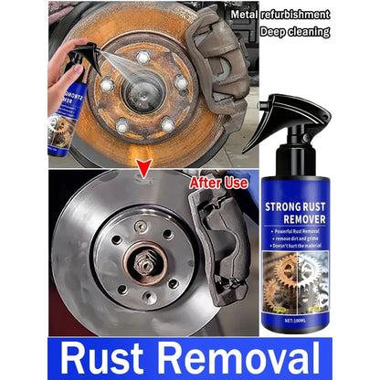 Quick-Acting Car Rust Remover Spray - Care for Auto Exhaust Pipes & Wheel Hubs, Metal Iron Powder Cleaner