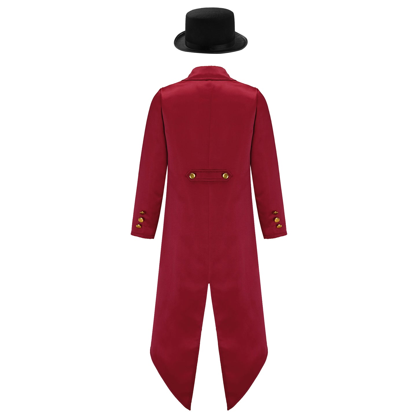 Kids Boys Vintage Steampunk Tailcoat Jacket Halloween Costume Gothic Medieval Clothes Court Uniform Magician Ringmaster Cosplay