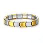 GEMOSA 9mm Width Italian Charm Bracelet Fashion Stainless Steel Bangle Elastic Link Chain High Quality Factory DIY