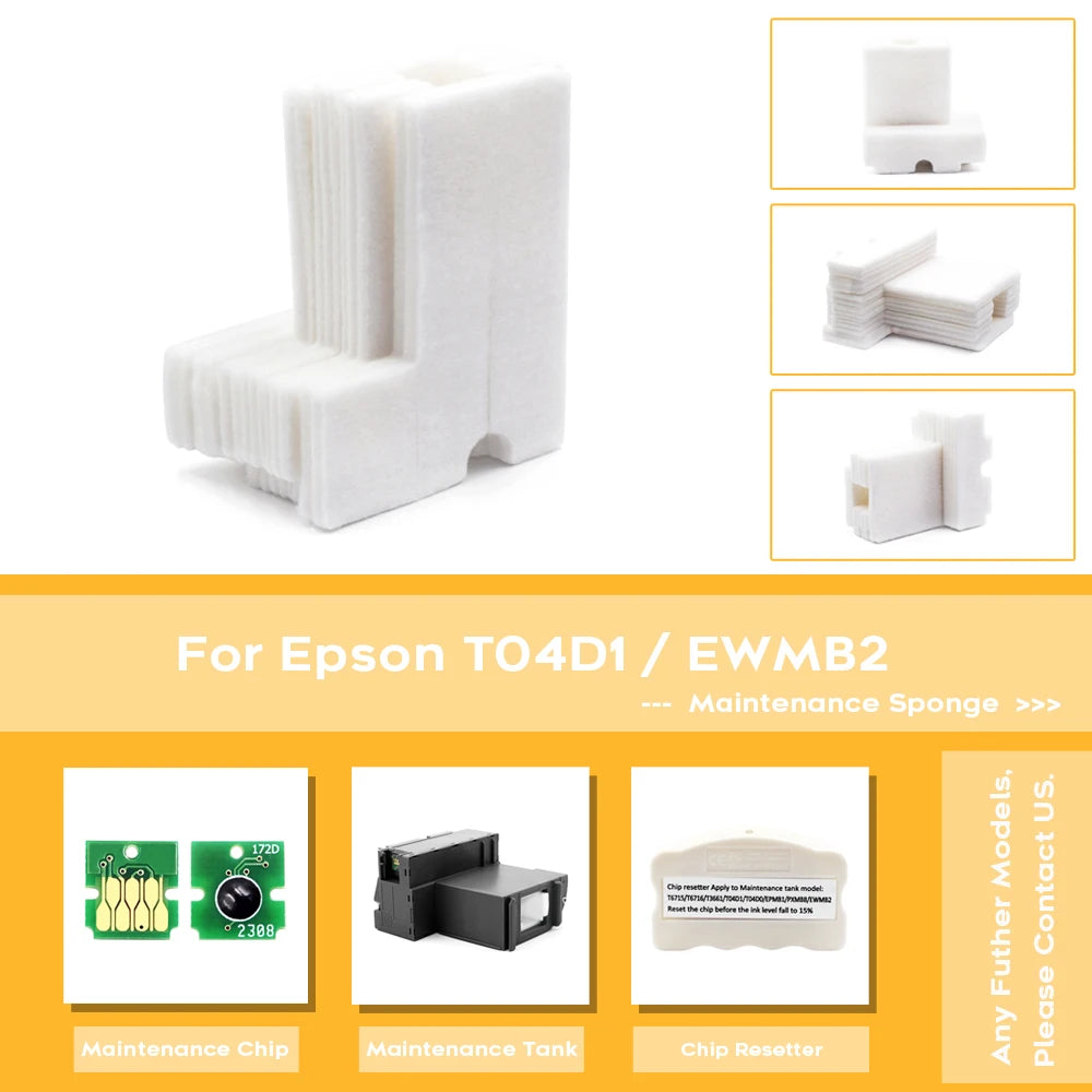 10Sets C13T04D100 T04D1 EWMB2 Maintenance Box Ink Sponge for Epson L6160 L6168 L6170 L6178 L6190 L6191 L6198 L6161 L6166 L6171