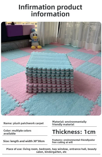 4-20 PCS Baby Plush Activity Play Mat EVA Foam Soft Play Mat BPA Free Reusable Washable Non-slip Waterproof Puzzle Stitching Mat