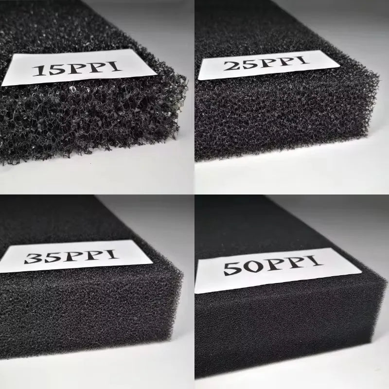 Aquarium Biochemical Cotton Filter Practical Aquarium Pond Foam Sponge Filter Black Multi-size Aquarium Supplies 15 25 35 50 PPI