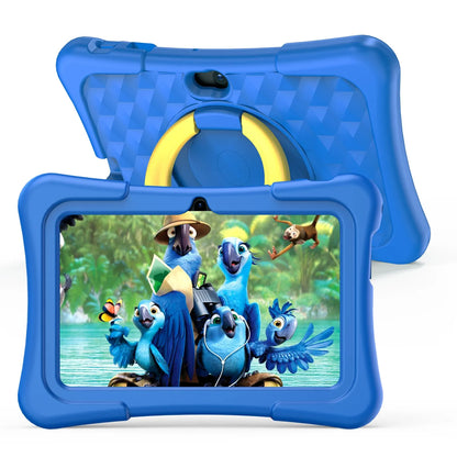 PRITOM Tablet for Kids 7 Inch Android 13 32 GB WiFi Bluetooth Dual Camera Educational Software Installed with Proof Case