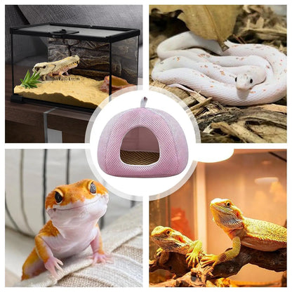Corn snakeHouse Breathable Mesh Hanging tent style cave reptile dodging cave Easy to clean for Small reptile  ﻿