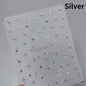 1PC 5D Korean Bronzing Nail Stickers Japanese Gold Silver Star Moon Luxury DIY Nail Art Decoration Decals Manicure Accessories