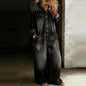 Casual Lapel Button Commute High Waist Romper Spring Summer Lady Playsuits Overalls Vintage Denim Long Sleeve Wide Leg Jumpsuits