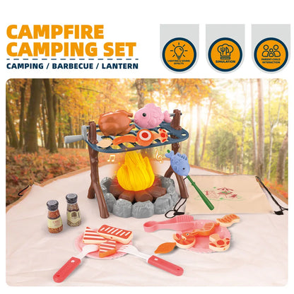 Kids Camping Tent Set Baby Playground Miniature Foods Children's Tent House Indoor Outdoor Parent-Child Interactive Game Toys