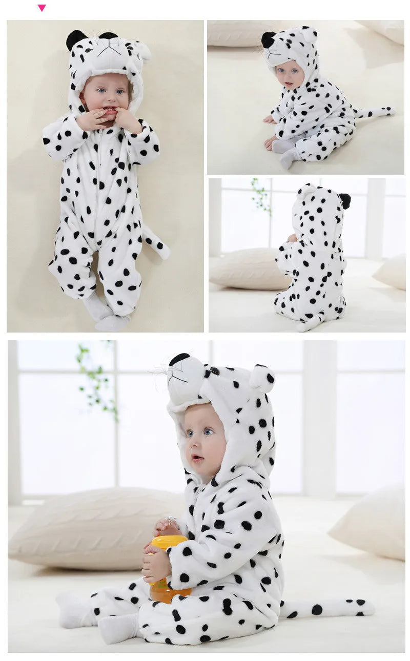 Baby Clothes Winter Pajamas Flannel Thermal Pijamas for Toddler Kids Boys Girls Squirrel Cow Onesies Infant Jumpsuit Pyjamas
