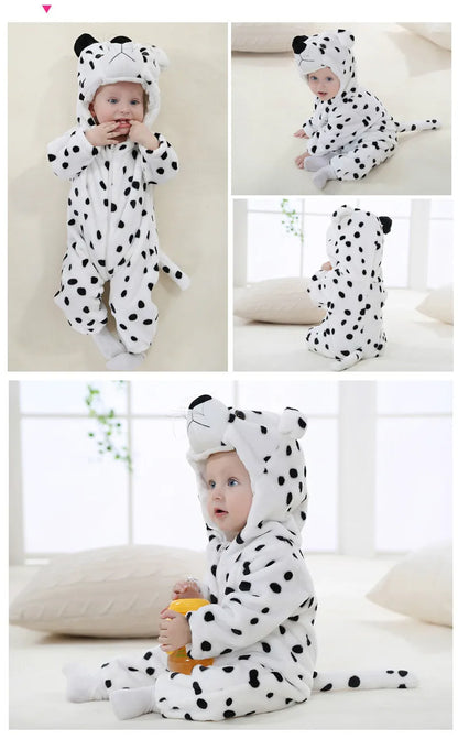 Baby Clothes Winter Pajamas Flannel Thermal Pijamas for Toddler Kids Boys Girls Squirrel Cow Onesies Infant Jumpsuit Pyjamas