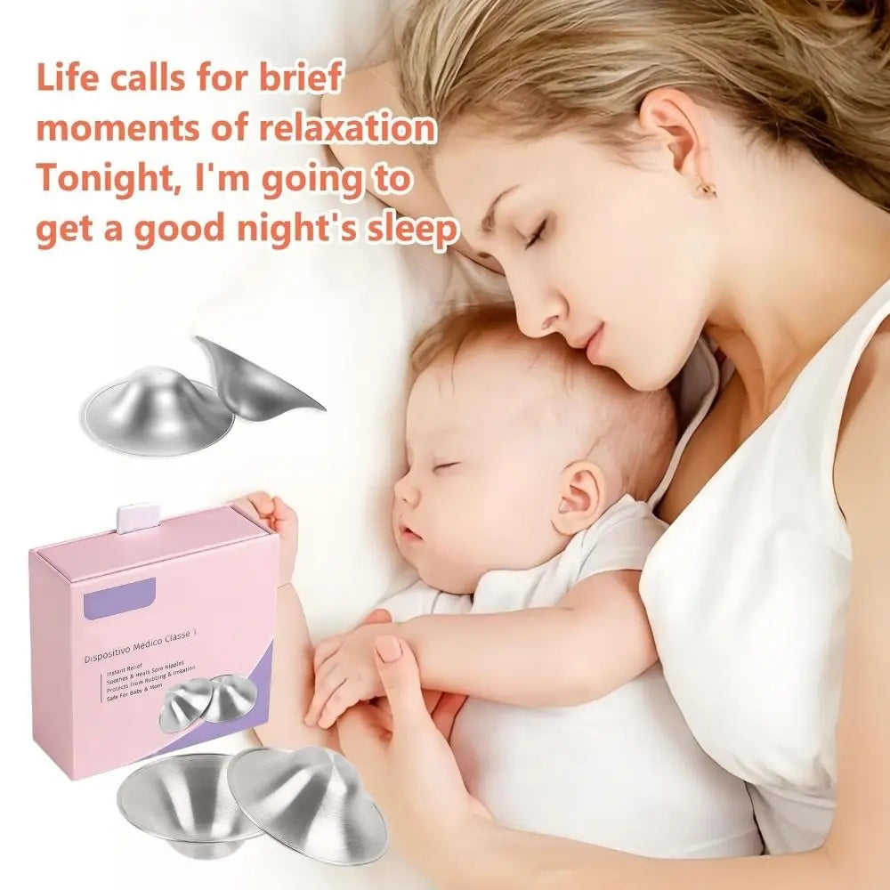 Hot Soothing Nipple Shields Silver Healing Breastfeeding Essentials Original Easy to Use Nipple Covers Breastfeeding for Any Mum
