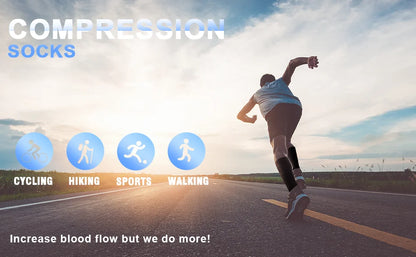 58 Styles 3 Pairs/Pack Compression Socks Knee High 30MmHg  Women Men Sports Socks Edema Diabetes Varicose Veins Running Socks