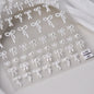 Shell Light Nail Stickers Small Fresh White Bow Ribbon Nail Charms Stickers Self Adhesive Nails 3D Decorations Parts DIY Decals