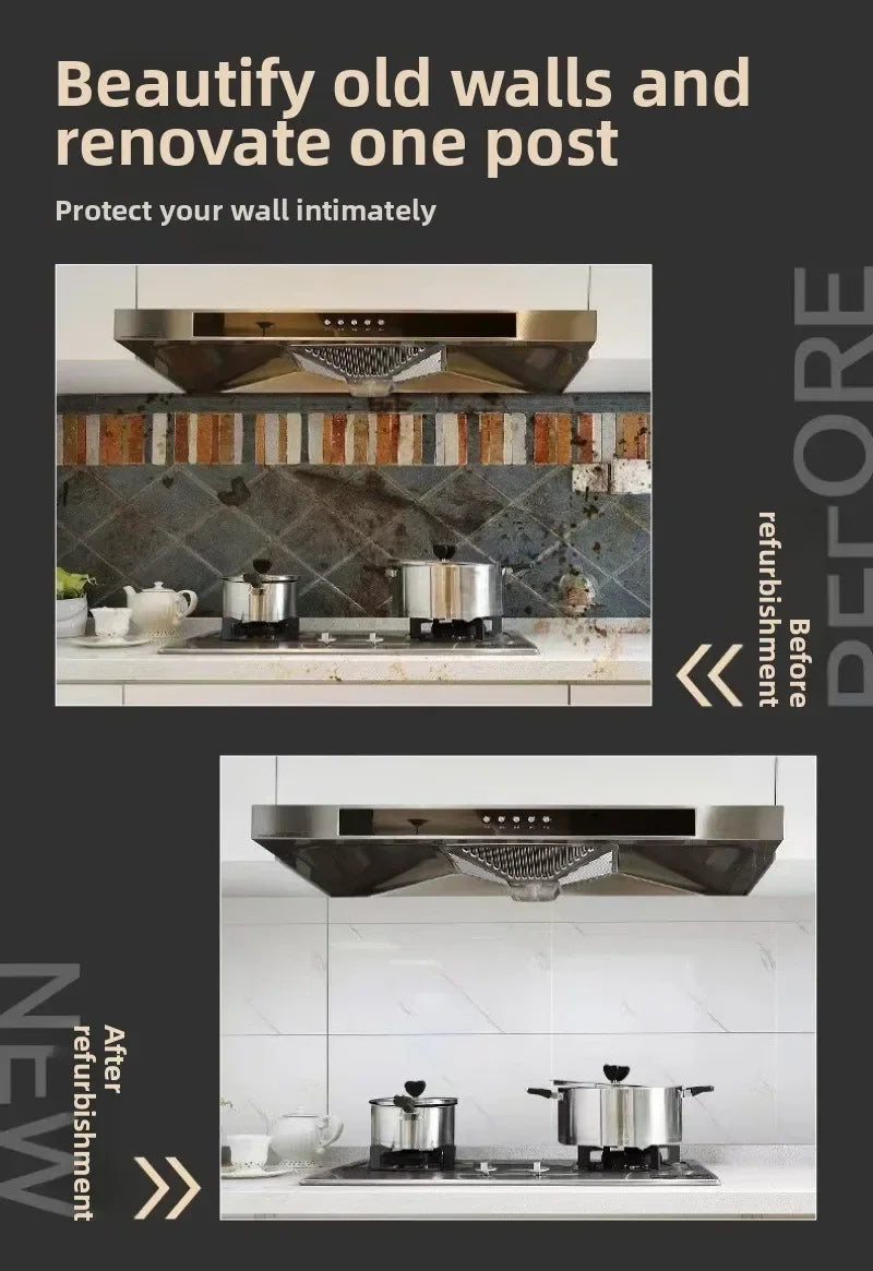 10PCS Waterproof 3D Ceramic Tile Sticker Imitation Marble Self Adhesive Wall Floor Sheet for Home Renovation Decoration Use