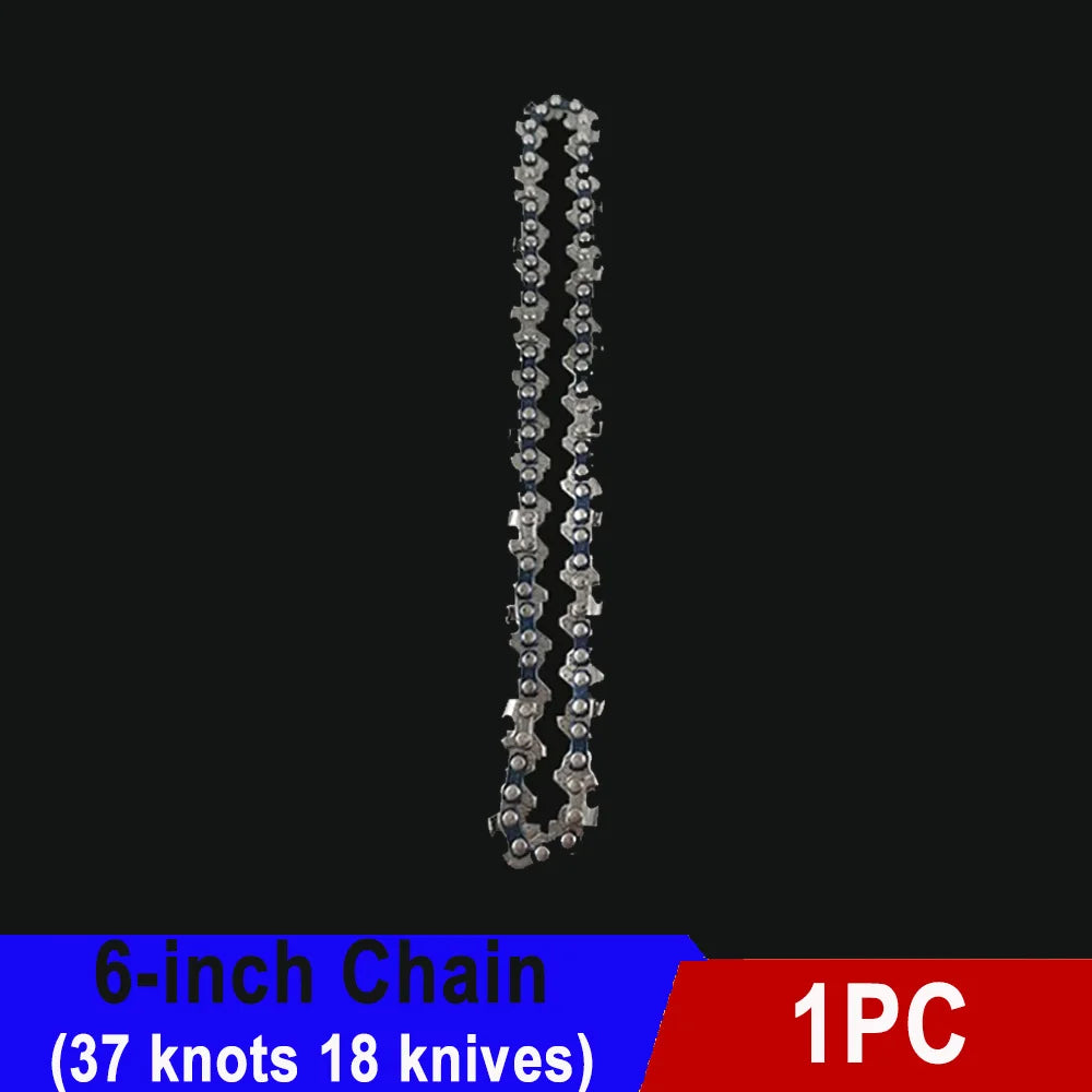 6" Saw Chain for Mini Chainsaw Mini Steel Chainsaw Chains Electric Chainsaws 37 knots 18 knives Chain Replacement Saw Accessory